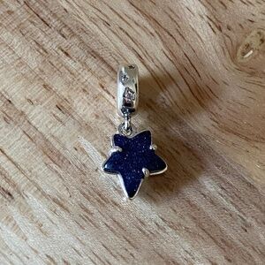 Pandora Celestial Galaxy Star Murano Dangle Charm NWOT